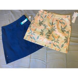 Tribal Skort Bundle Women 4 Blue Floral NWT Pull On Active Golf Skirt 2pc Set